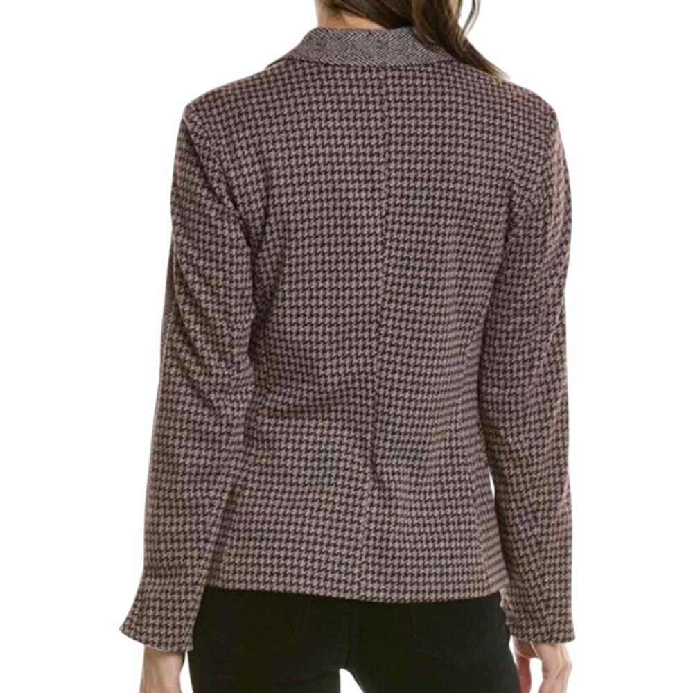 Marc Cain Houndstooth Herringbone Button Up Lace … - image 3